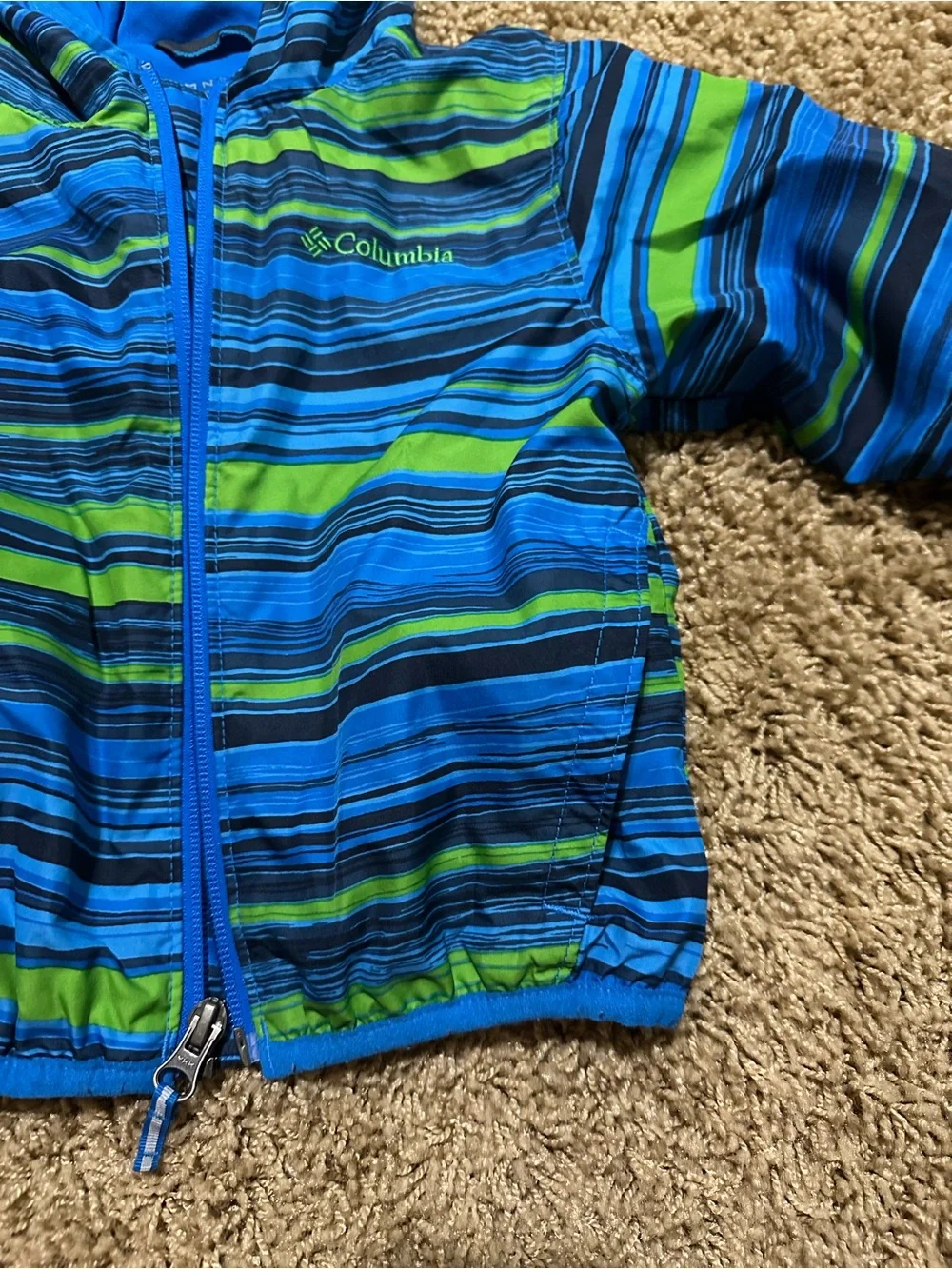 Columbia Striped Windbreaker Jacket 3T Boys